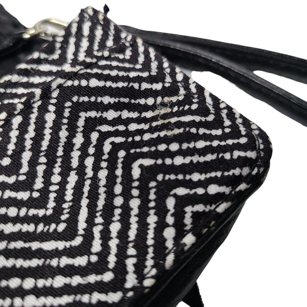 Vera Bradley "Night and Day" Black &‎ White Quilted Snap Coin Purse/Mini Wallett - Picture 7 of 8
